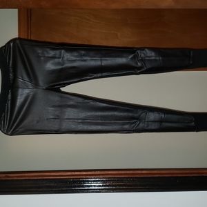 Victoria's Secret leather look front/back ribbed leggings